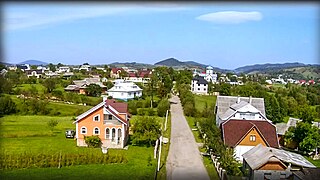 <span class="mw-page-title-main">Chorni Oslavy</span> Rural locality in Ivano-Frankivsk Oblast, Ukraine