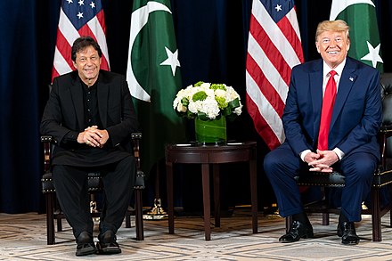 Khan with U.S. President Donald Trump in September 2019