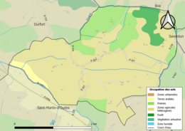 Kleurenkaart met landgebruik.