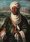 Ahmed III al-Hafsi, Sultan of Tunis label QS:Lfr,"Le Sultan Mulay Ahmad de Tunis" label QS:Len,"Ahmed III al-Hafsi, Sultan of Tunis" label QS:Lpl,"Ahmed III al-Hafsi, sułtan Tunisu" label QS:Lde,"Ahmed III al-Hafsi, Sultan von Tunis" . circa 1613-1614. Oil on pannel. 71.5 × 99.7 cm (28.1 × 39.2 in). Boston, Museum of Fine Arts, Boston.
