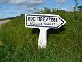 Panneau indiquant le Roc'h Trevezel