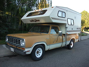 in Dodge D2000 pickup tarist as camper
