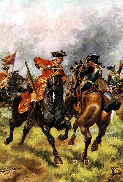 1st Troop of Horse Guards at the Battle of Dettingen.