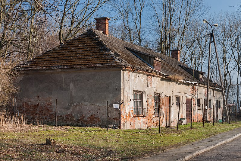 File:2015 Powiat cieszyński, Drogomyśl, Dawny pałac, Budynek gospodarczy.jpg