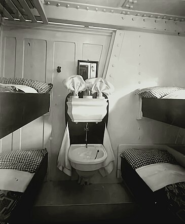 Third Class cabin aboard the RMS Olympic, Titanic's sister ship