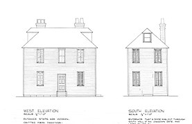 Plan des élévations de la maison.