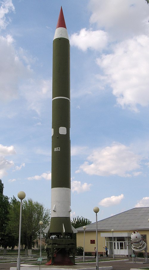 Soviet R-12 (NATO designation SS-4) in Kapustin Yar museum, Znamensk, Russia.