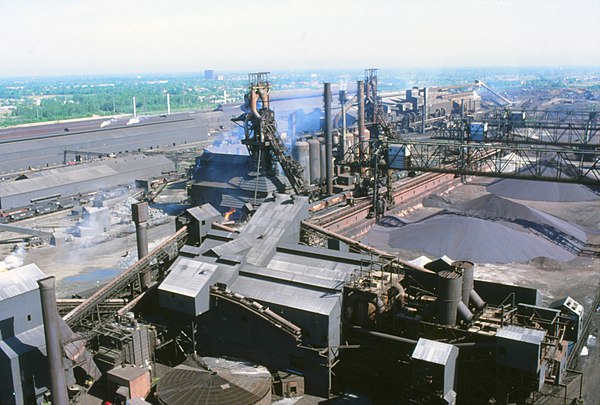 Aerial view of the McLouth Steel Plant in Trenton