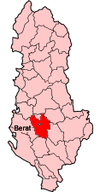 Položaj Berata u Albaniji