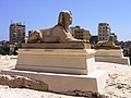 Alexandria - Pompey's Pillar - sphinxes.JPG