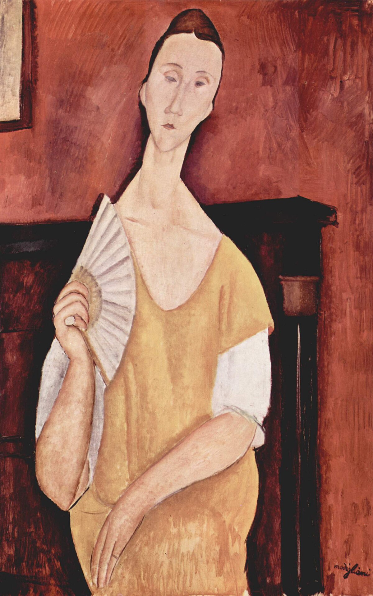 Portrait of Lunia Czechowska Ornament by Amedeo Modigliani - Pixels