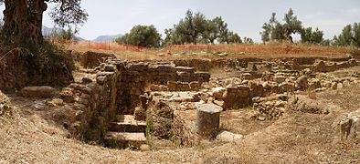 Reste eines Tempels in Sparta
