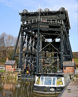 Anderton Boat Lift Two caisson lift lock near Anderton, Cheshire, England