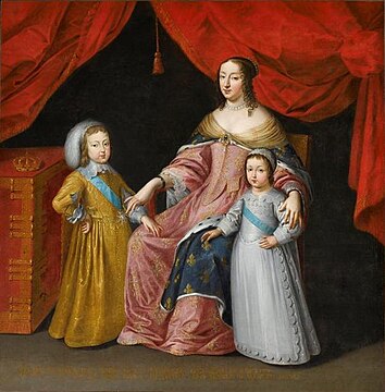Anne with her sons, Louis and Philippe (Versailles Museum of French History)