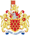 Image 47The arms of the Greater Manchester County Council, depicted here, became redundant with the abolition of the council in 1986 (though similar arms are used by the Greater Manchester Fire and Rescue Service). (from Greater Manchester)