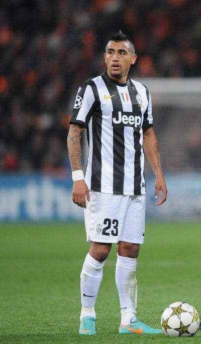 Vidal playing for Juventus in 2012