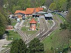 Bahnhof Heringsdorf (Kopf-, aber seit 1911 nicht mehr Endbahnhof der Strecke)