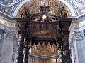 Berniniho baldachýn, 1624 - 1633, bronz a zlato, Bazilika svätého Petra, Vatikán
