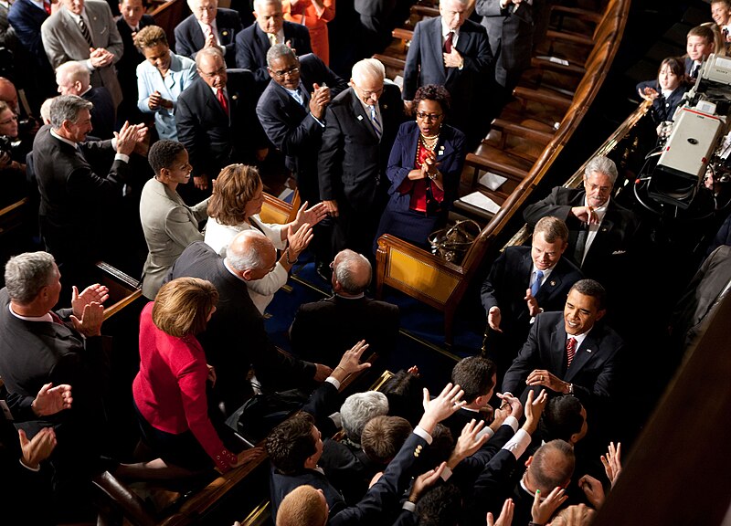 File:Barack Obama shakes hands as he enters the House Chamber at the U.S. Capitol in Washington, D.C., 2009.jpg