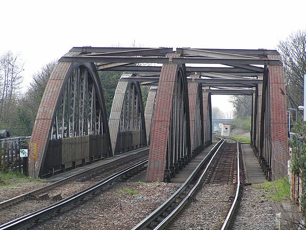 The current bridge from Barnes Bridge Station