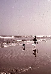 Enjoying the Grand Isle beach, 1972