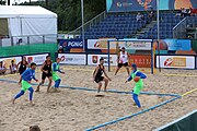 Deutsch: Beachhandball Europameisterschaften 2019 (Beach handball Euro); Tag 3: 4. Juli 2019 – Männer, Platzierungsrunde Gruppe III, Slowenien-Türkei 0:2 (18:18, 22:23) English: Beach handball Euro; Day 3: 4 July 2019 – Men Consolation Round Group III – Slovenia-Turkey 0:2 (18:18, 22:23)