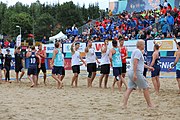 Deutsch: Beachhandball Europameisterschaften 2019 (Beach handball Euro); Tag 6: 7. Juli 2019 – Männerfinale, Dänemark-Norwegen 2:0 (25:18, 19:16) English: Beach handball Euro; Day 6: 7 July 2019 – Men's Final – Denmark-Norway 2:0 (25:18, 19:16)