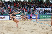 Deutsch: Beachhandball Europameisterschaften 2019 (Beach handball Euro); Tag 6: 7. Juli 2019 – Frauenfinale, Dänemark-Ungarn 2:0 (18:12, 23:22) English: Beach handball Euro; Day 6: 7 July 2019 – Women's Final – Denmark-Hungary 2:0 (18:12, 23:22)