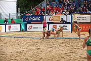 Deutsch: Beachhandball Europameisterschaften 2019 (Beach handball Euro); Tag 6: 7. Juli 2019 – Frauenfinale, Dänemark-Ungarn 2:0 (18:12, 23:22) English: Beach handball Euro; Day 6: 7 July 2019 – Women's Final – Denmark-Hungary 2:0 (18:12, 23:22)