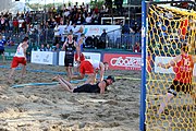 Deutsch: Beachhandball Europameisterschaften 2019 (Beach handball Euro); Tag 4: 5. Juli 2019 – Männer, Viertelfinale, Russland-Polen 2:0 (30:22, 19:18) English: Beach handball Euro; Day 4: 5 July 2019 – Quarter Final Men – Russia-Poland 2:0 (30:22, 19:18)