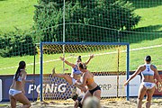 Deutsch: Beachhandball Europameisterschaften 2019 (Beach handball Euro); Tag 4: 5. Juli 2019 – Frauen, Viertelfinale, Niederlande-Griechenland 2:1 (25:12, 18:24, 7:6) English: Beach handball Euro; Day 4: 5 July 2019 – Quarter Final Women – Netherlands-Greece 2:1 (25:12, 18:24, 7:6)