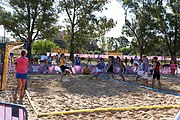 Deutsch: Beachhandball bei den Olympischen Jugendspielen 2018; Tag 3, 9. Oktober 2018; Jungs, Vorrunde, Gruppe B - Kroatien-Paraguay 2:0 English: Beach handball at the 2018 Summer Youth Olympics at 9 October 2018 – Boys Preliminary Round Group B‎ – Croatia-Paraguay 2:0