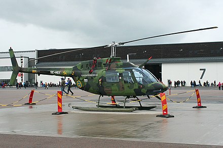 Swedish Navy Bell 206B in camouflage