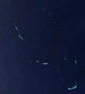 Bellona atoll from space