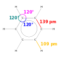 Skeletal formula detail o benzene