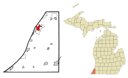 Location of Benton Harbor, Michigan