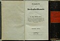 Idelers Hauptwerk Grundriss der Seelenheilkunde (1835)