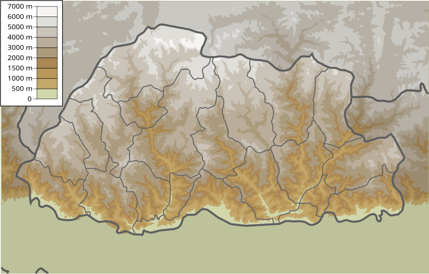 Как выглядит карта в бутане. Физическая карта бутана. Бутан на карте. Географическая карта бутана. Бутан география.