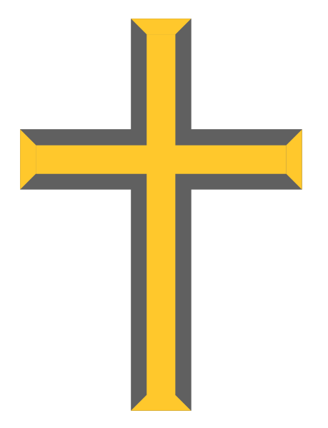 File:Black Gold Christian Cross.svg