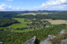 Blick vom Kleinen Zschirnstein auf Kleingießhübel