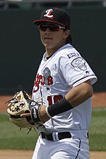 2015 alumnus Bo Bichette with the Lansing Lugnuts in 2017 Bo Bichette 2017.jpg