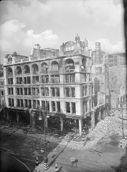 John Lewis Oxford Street store damaged during The Blitz, 1940