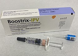 Boostrix-IPV (dTaP/IPV): for booster vaccination against diphtheria, tetanus, pertussis and polio from the age of three years, and in pregnant women to protect the baby in early infancy.[21]