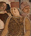 Francesco del Cossa, Borso d'Este and his courtiers, detail from Month of April, Palazzo Schifanoia
