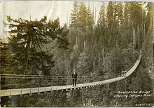 Suspension bridge crossing Capilano River
