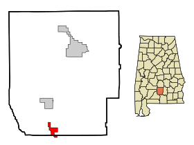 Butler County Alabama Incorporated and Unincorporated areas McKenzie Highlighted.svg