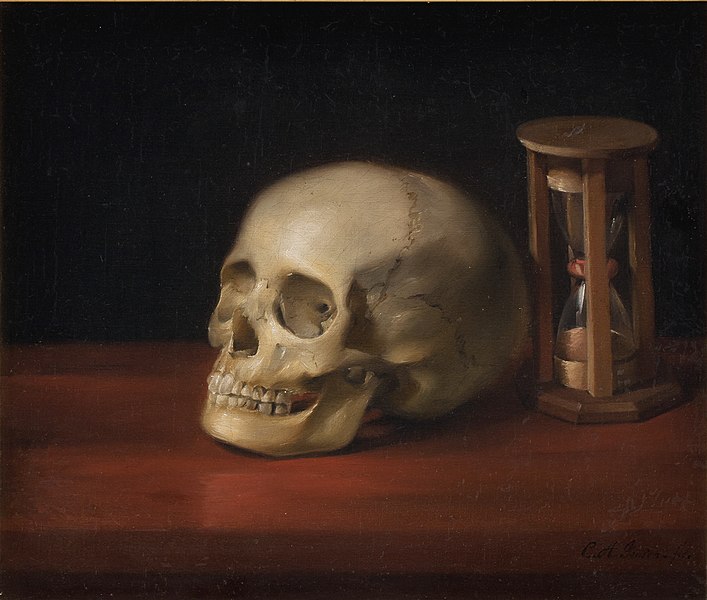 File:C.A. Jensen - Skull and Hourglass - KMS7660 - Statens Museum for Kunst.jpg