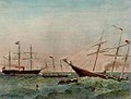 The Sinking of the CSS Alabama, unidentified artist