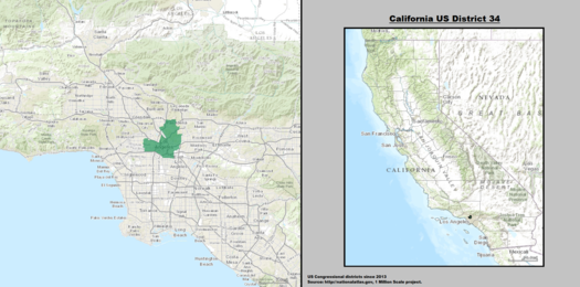 California's 34th congressional district California US Congressional District 34 (since 2013).tif