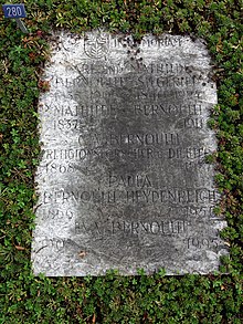 Carl Albrecht Bernoulli (1868–1957) Theologe, Schriftsteller, Dichter. Eva Bernoulli (1903–1995) Logopädin, Pädagogin, Regisseurin. Familiengrab auf dem Friedhof am Hörnli